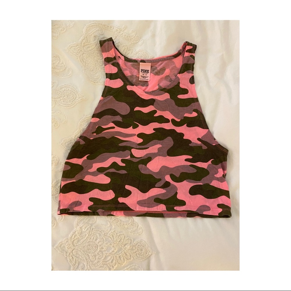 PINK Camo Crop Tank